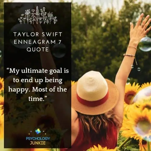 Taylor Swift Enneagram 7 quote