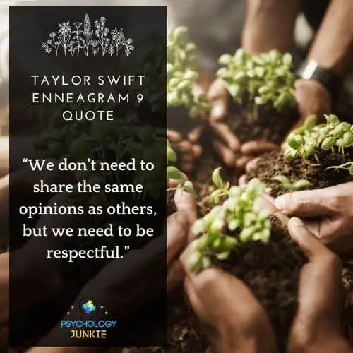 Taylor Swift Enneagram 9 quote