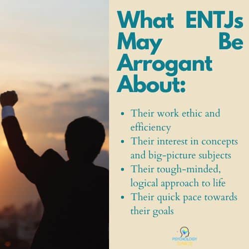 A list of things that ENTJs can be arrogant about
