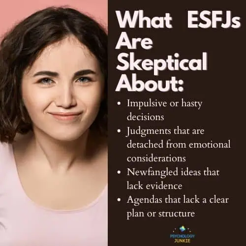 A list of things ESFJs are skeptical of