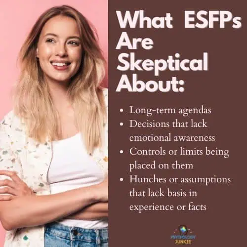 A list of things ESFPs are skeptical about