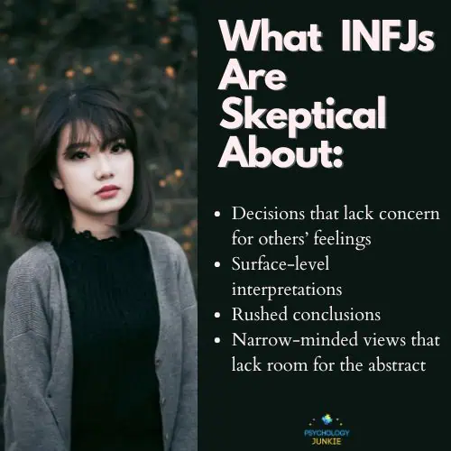 A list of the things INFJs are skeptical of