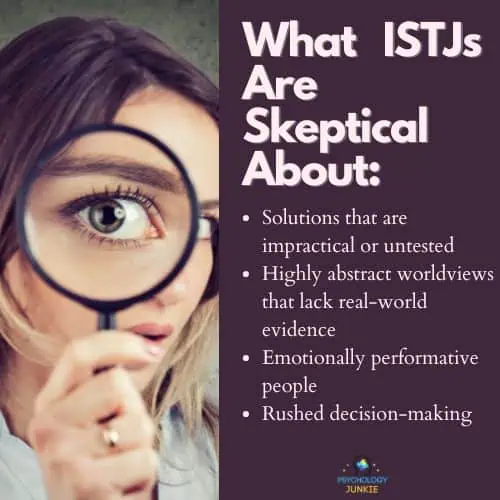 A list of the things ISTJs are skeptical of