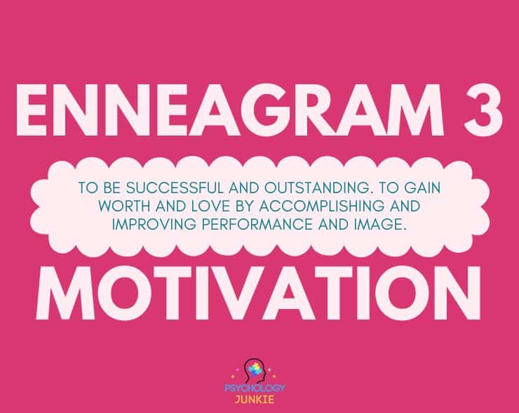 Enneagram 3 motivation is to be successful and worthwhile