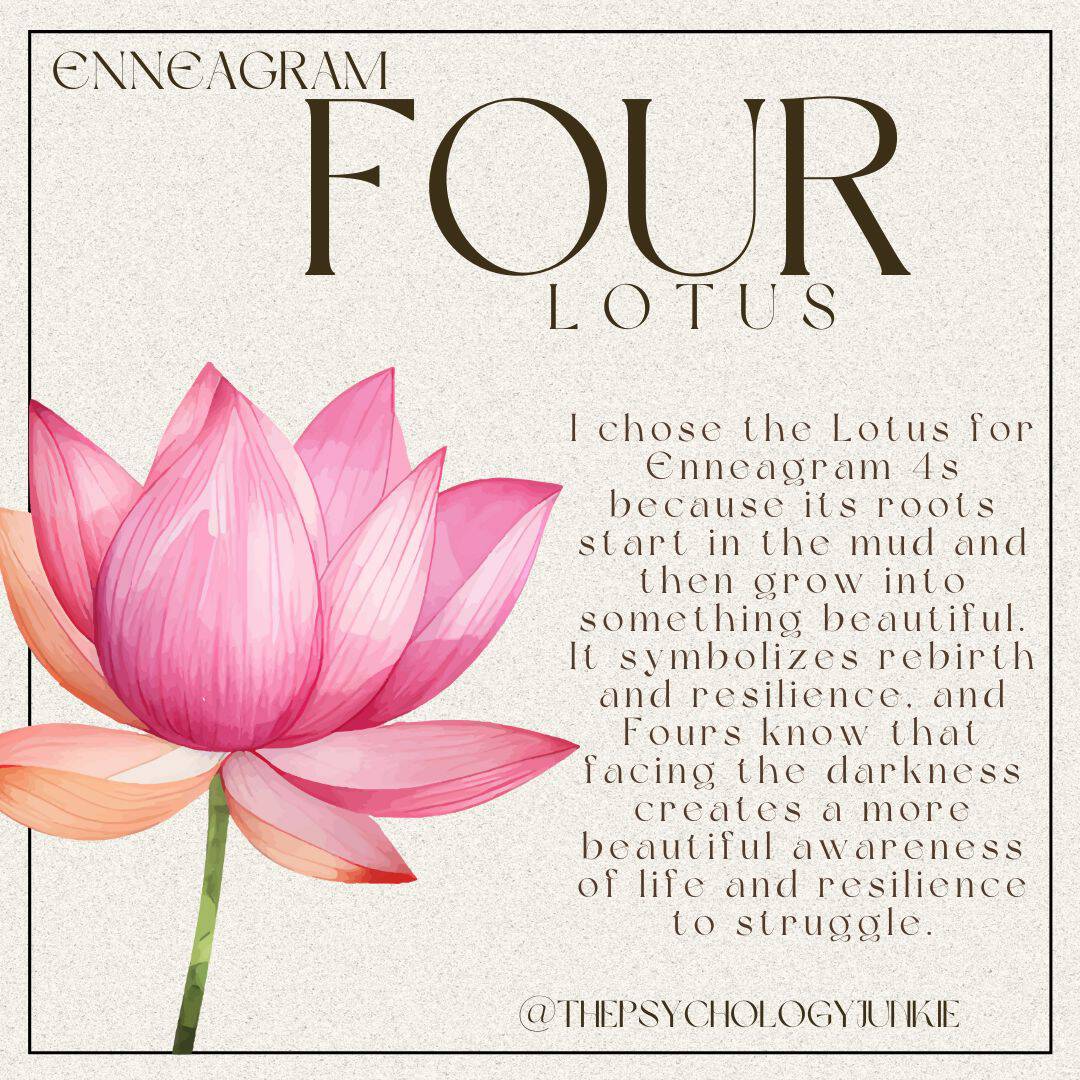 Enneagram 4 lotus
