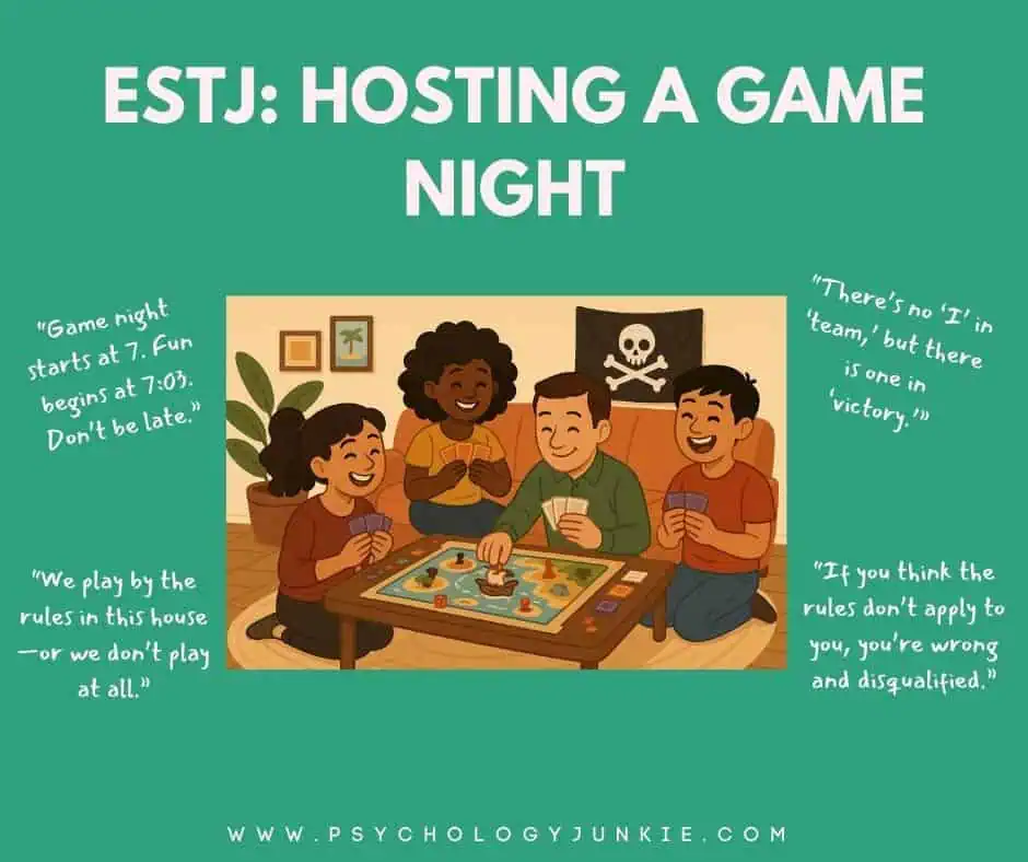 ESTJ Hosting a Game Night