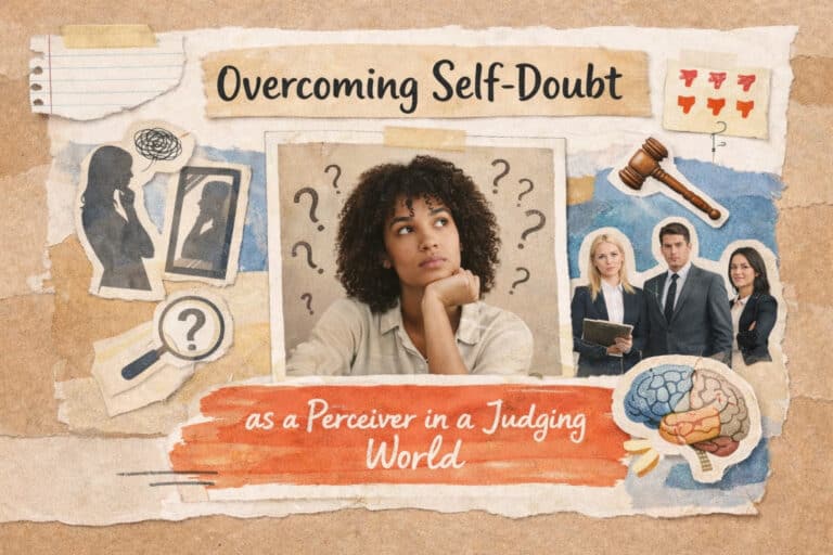 Tips for overcoming self-doubt as a perceiver in a judging world. #MBTI #Personality #INFP #INTP #ENFP #ENTP #ISTP #ISFP #ESTP #ESFP